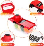 10 in 1 Multi-Function Vegetable and Fruit Chopper, Mandoline Slicer, Onion Potato Cheese Shredder, Salad Spiralizer Cutter, Veggie Grater Dicer Artifact with Vegetable Peeler,Hand Guard and Container - Image 6