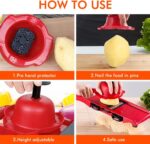 10 in 1 Multi-Function Vegetable and Fruit Chopper, Mandoline Slicer, Onion Potato Cheese Shredder, Salad Spiralizer Cutter, Veggie Grater Dicer Artifact with Vegetable Peeler,Hand Guard and Container - Image 5