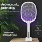 2 in 1 Rechargeable Electronic Mosquito Bat Racket Insect Killer Lamp - Image 5