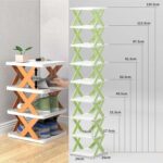 5Layers Stackable Vertical Space Saving Shoe Storage Rack Bookshelf Organizer - Image 7