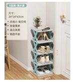 5Layers Stackable Vertical Space Saving Shoe Storage Rack Bookshelf Organizer - Image 3