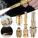 Brass Nozzle Water Spray Gun Jet Hose Nozzles Pipe High Pressure For Car,Bike,Window Cleaning Sprayer And Plants Gardening Washing (Without Pipe) Golden - Image 5