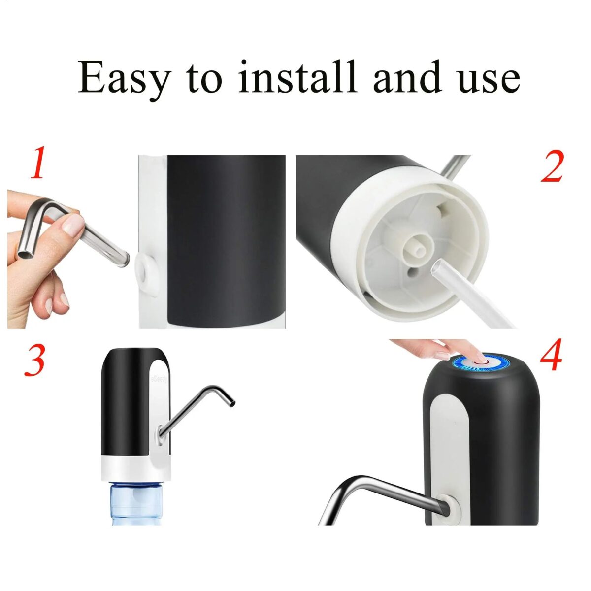 Electric Water Dispenser Pump Automatic Water Bottle Pump USB Charging Water Pump One Click Auto Switch Drink Pump Dispenser - Image 1