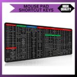 Keyboard Shortcut Mouse Pad, Office/Excel/Word/PPT Shortcuts Cheat Sheet Mat, Quick Key Super Large Anti-Slip Keyboard Pad wit Clear Shortcut Key - Image 2