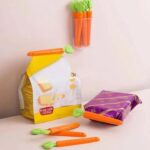 Magnetic Sealing Carrot Clips Pack Of 5 With Container Carrot Shape Clips - Image 7
