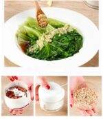 Mini Garlic Chopper Multifunctional Hand Held Vegetable Chopper Hand Pull String Food Chopper Manual Food Processor - Image 3