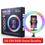 MJ26 | RGB LED Ring Light | 26cm light with Phone Clip wall Phone Video Beauty