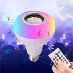 Multifunctional LED Music Light Bulb Bluetooth Speaker RGB Changing Lamp Wireless Stereo Audio