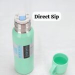 Red Box Vacuum Flask Bottle with 3 Cups and Gift Box Random color - Image 3