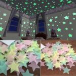 Pack of 100 - 3D Stars Glow In The Dark Wall Stickers Luminous Fluorescent Wall Stickers For Kids Baby Room Bedroom Ceiling Home Decor - Image 3