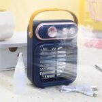 Portable Retro Spray Mini Fan Silent UBS Charging Outdoor Water Replenishment Three-Speed Electric Fan