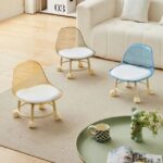 Rotatable Transparent Heavy Duty Chair with Wheels – 360° Swivel Office Chair for Home Study and Workspace Durable and Modern Chair for Adults and Kids Acrylic Transparent Chair with Wheels