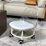 Rotatable Transparent Heavy Duty Chair with Wheels – 360° Swivel Office Chair for Home Study and Workspace Durable and Modern Chair for Adults and Kids Acrylic Transparent Chair with Wheels - Image 7