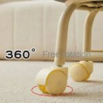 Rotatable Transparent Heavy Duty Chair with Wheels – 360° Swivel Office Chair for Home Study and Workspace Durable and Modern Chair for Adults and Kids Acrylic Transparent Chair with Wheels - Image 6