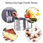 Stainless Steel Mesh Net Flour Sifting Powder Sifter Sieve Strainer Cake Baking Decorator Kitchen
