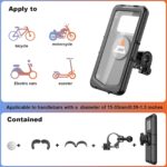 Acrunu Motorcycle Phone Holder MTB Waterproof Cell Phone Holder Bike Phone Holder Rotation Electric Scooter Holder - Image 6