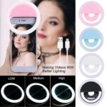 Mobile Selfie Ring Light Portable Selfie LED Ring Light for Mobile Phones Rechargeable Ring Light with Charging Cable For Tik Tok and Photography Brightness Adjustment with Flash Mode - Image 6