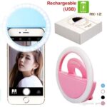 Mobile Selfie Ring Light Portable Selfie LED Ring Light for Mobile Phones Rechargeable Ring Light with Charging Cable For Tik Tok and Photography Brightness Adjustment with Flash Mode - Image 2