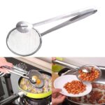 Fry Tool Filter Spoon Strainer With Clip Oil Frying BBQ Filter Stainless Steel Mesh Strainer Kitchen Tool Frying Mesh Colander Quick Strain Stainless Steel Tong Colander BEST HIGH QUALITY - Image 6