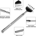 New Expandable Back Fork Scratch Practical Telescopic Pocket Scratching Massage Kit Stainless Steel Scratcher Handy Pen Clip Back Scratcher Relax Back Massager - Image 5
