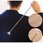 New Expandable Back Fork Scratch Practical Telescopic Pocket Scratching Massage Kit Stainless Steel Scratcher Handy Pen Clip Back Scratcher Relax Back Massager