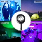 Sunset Lamp (WITH OUT REMOTEUSB) Sunset Lamp LED Rainbow Neon Night Light Projector Photography Wall Atmosphere Lighting for Bedroom Home Room Decor Gift - Image 5