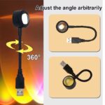 Sunset Lamp (WITH OUT REMOTEUSB) Sunset Lamp LED Rainbow Neon Night Light Projector Photography Wall Atmosphere Lighting for Bedroom Home Room Decor Gift - Image 2