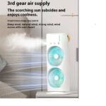 Rechargeable Automatic Rotating Dual Double Spray Mist Fan with Lightening Effects (with Box Packing) - Image 2